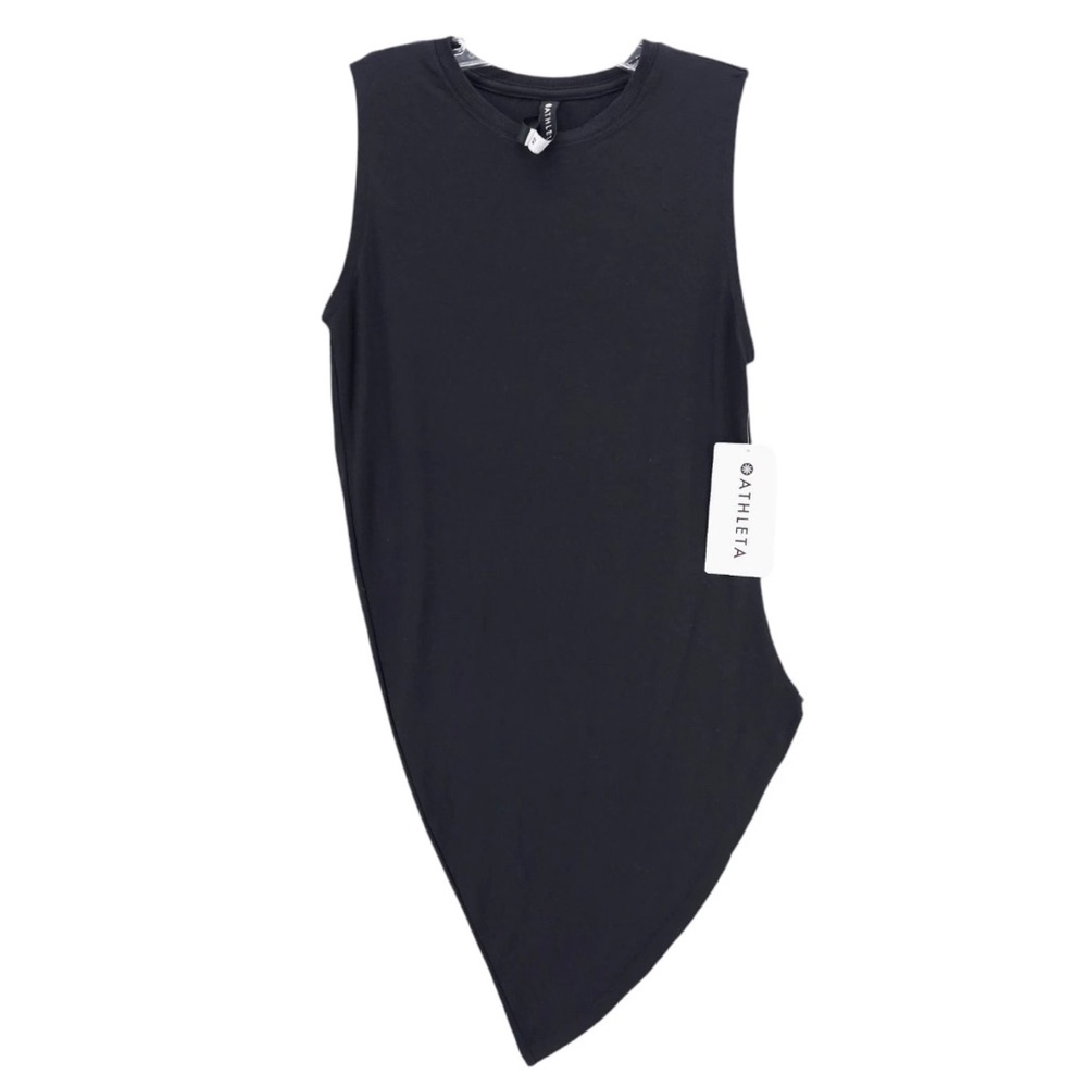 Athleta Black Asymmetrical Cloudlight Restore Tank Top
